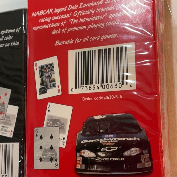 2000 Dale Earnhardt Sr. Embossed tin w 2 decks sealed playing cards - Picture 5 of 7